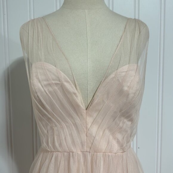 Watters blush pink delicate lace Lucy Gown Size 8 - Picture 5 of 12